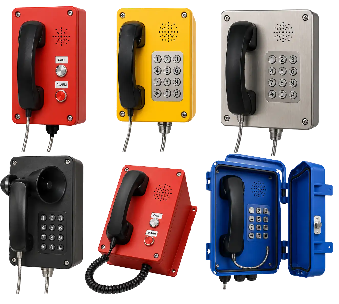 Page party phones for industrial communication